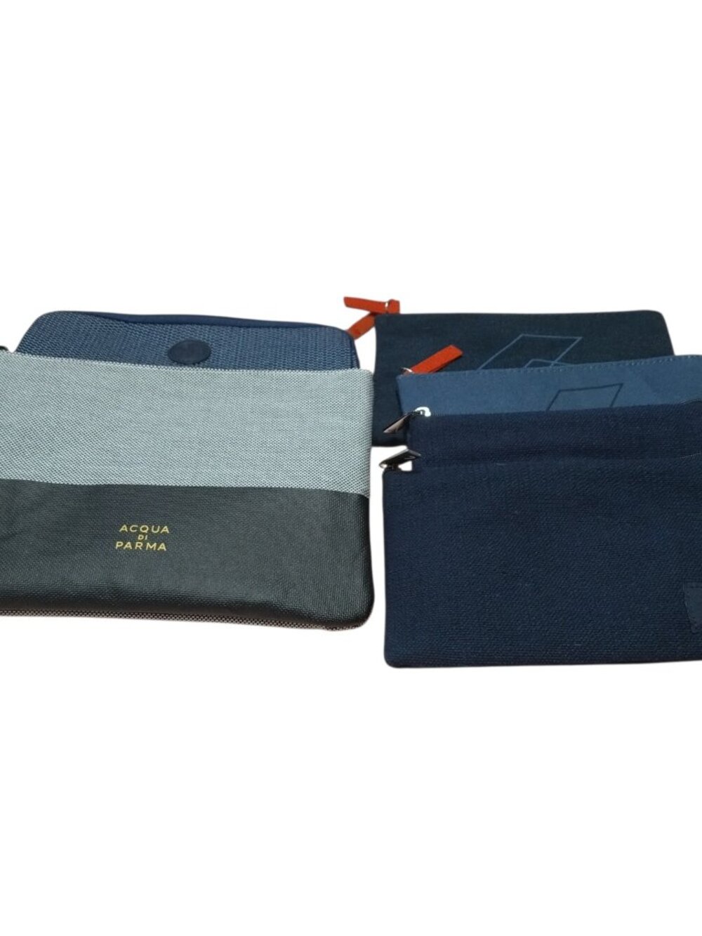 Lot Of 6 Empty Airline Amenity Pouch Cases Various Airline Travel Vacation